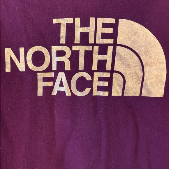 The North Face Burgundy Hoodie with Gold Accents - Picture 3 of 3